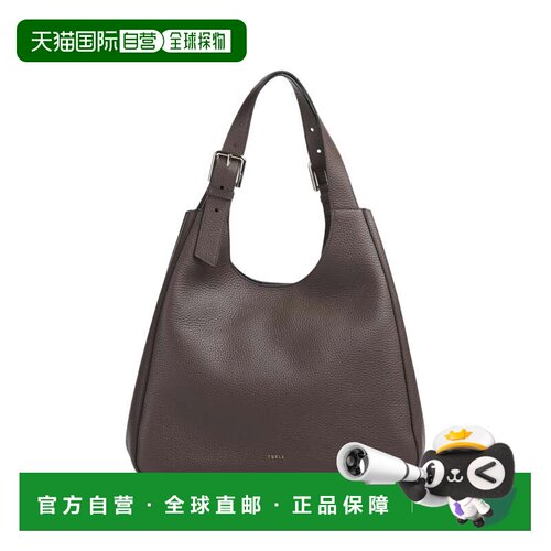 自营furlaDora L粒面皮革手提包-棕色 美国奥莱直发