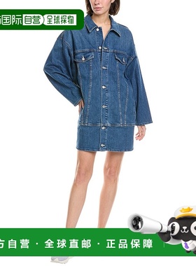 自营 MOTHER 长款牛仔连衣裙 - 蓝色 美国奥莱直发