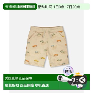 自营deux par deuxFrench Terry Shorts Beige Jeep Print - beig