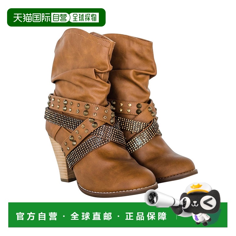 自营 not rated footwear女士短款短靴（棕褐色） - 棕褐色 美国
