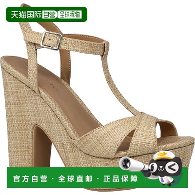 自营sun + stoneJAMIE Womens Cork Strappy Platforms - natural