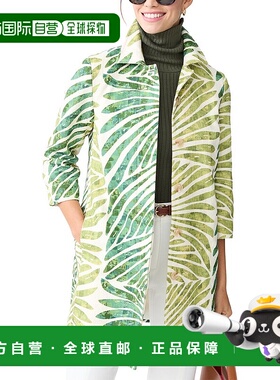 自营J.McLaughlin Deirdre Linen-Blend Coat - green 美国奥莱直