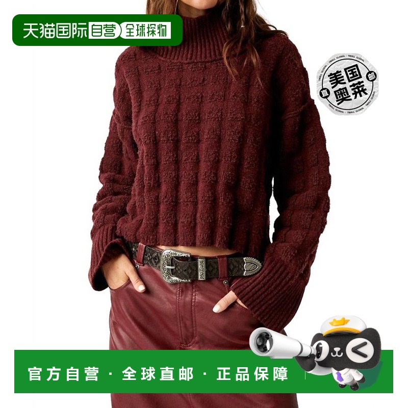 自营free peopleSoul Searcher Moc 酒色毛衣 - 酒 美国奥莱直发