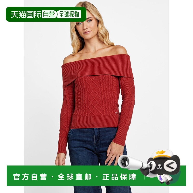自营guessGarcia Off-Shoulder Sweater 美国奥莱直发