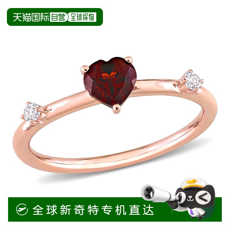 美国直邮julianna b 女士 戒指石榴石托帕石心形玫瑰金