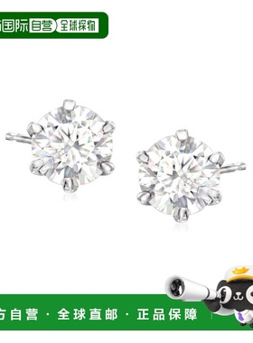 自营Ross-Simons Moissanite Stud Earrings in Sterling Silver