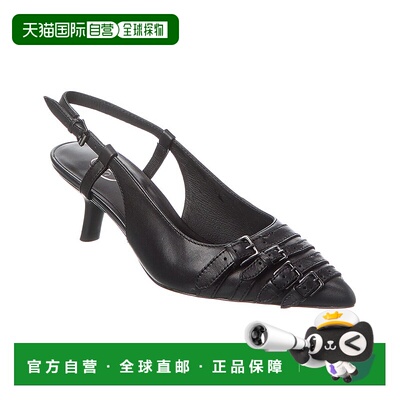 自营 Ash Brenda Leather Slingback Pump - black 美国奥莱直发