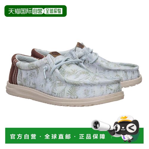 自营Hey Dude Wally 45244-3bl MensM港绿色水洗棕榈休闲鞋SHOP62