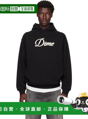1h可退 香港直邮潮奢 Dime 男士 黑色 Cursive 连帽衫 DIMESU2543
