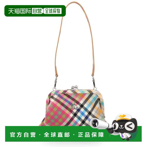 自营vivienne westwood多色vivienne-'s格子羊毛手拿包-灰色 美国