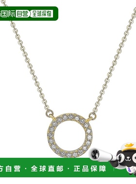 自营 Suzy Levian 14K 黄金 0.25 ctw 钻石圆圈项链 - 黄色 美国