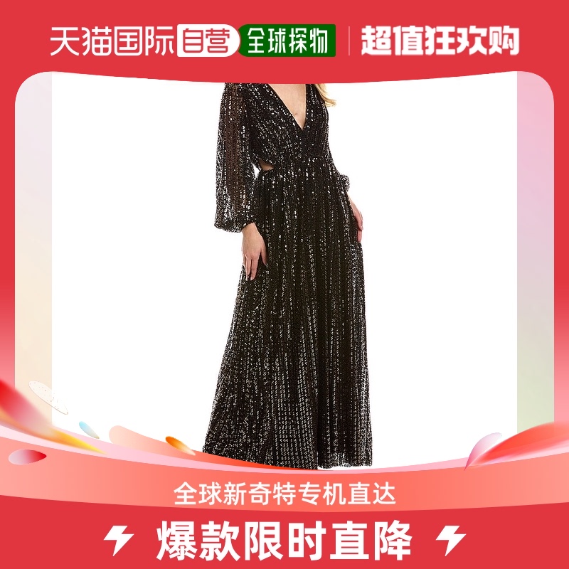 Halston Madelyn Gown black【美国奥莱】直发