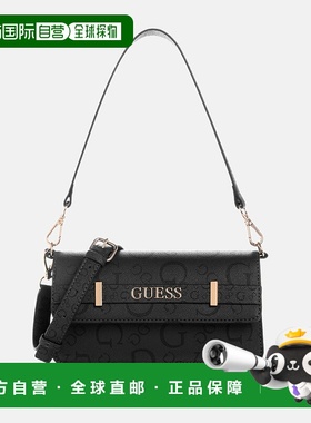 自营guessEldoria Enlarged Logo Crossbody Shoulder Bag - coal