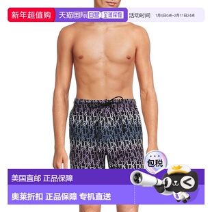 自营Karl Lagerfeld Paris Swim Trunks Men's  Black Ombre Prin
