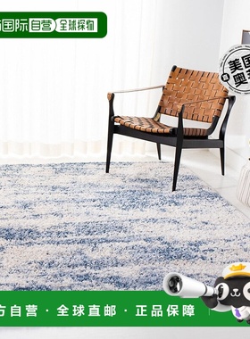 自营Safavieh Berber Shag 系列 BER219B - 米色 / 蓝色 【美国奥