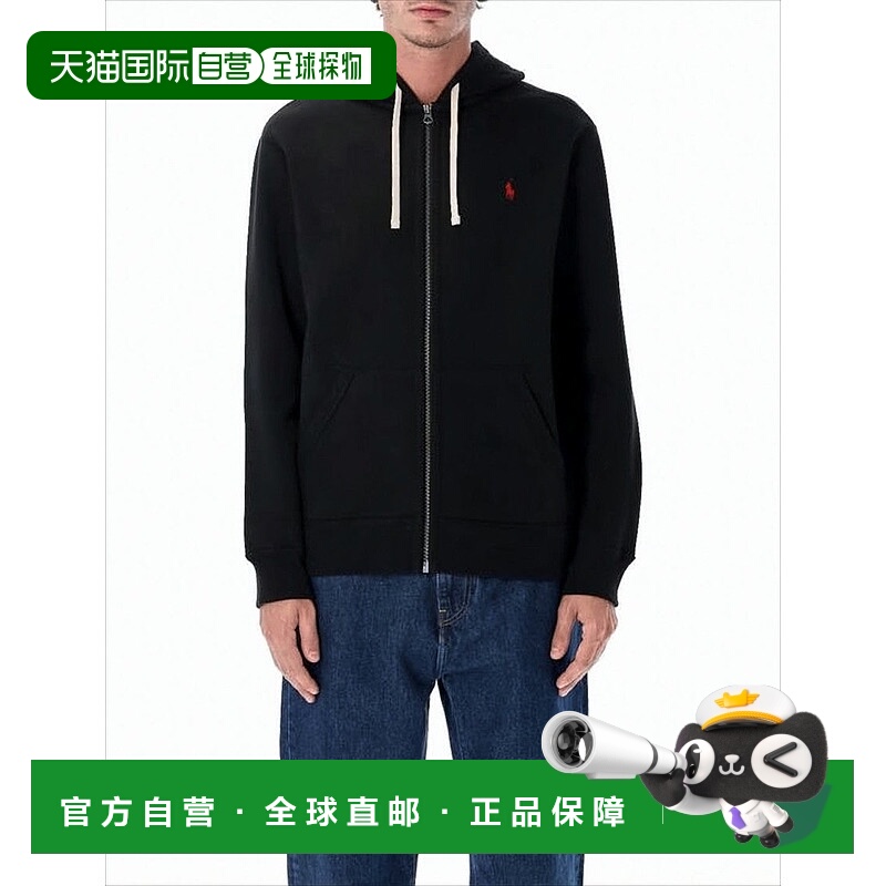 自营polo ralph laurenZip-Up Hoodie With Contrast Drawstrings