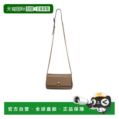 自营tory burch水泥Charlie Matelasse 迷你皮革肩包-棕色 美国奥