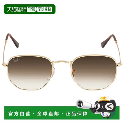 自营ray-banRay Ban Hexagonal Light Brown Gradient Unisex Sun