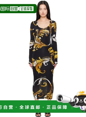 1h可退 香港直邮潮奢 Versace Jeans 范思哲 女士 黑色 Outline B