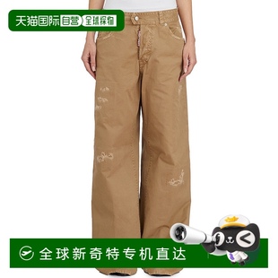 香港直邮潮奢 Dsquared2 二次方 1h可退 女士 棉质长裤