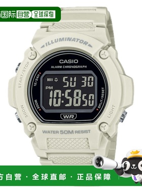 自营Casio Men's Classic White Digital Watch with Black Dial