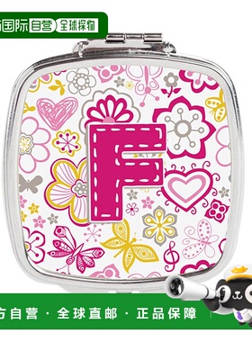 自营 Carolines Treasures CJ2005-FSCM 字母 F 花蝴蝶粉色正品