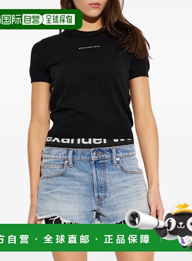 美国直邮ALEXANDER WANG - Women Crewneck Hotfix徽标短袖