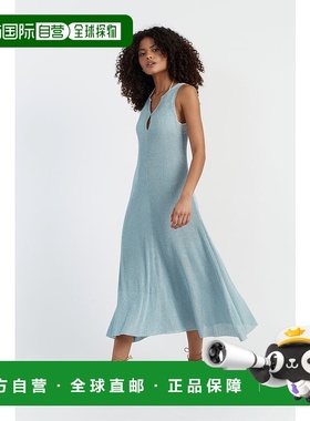 自营 chinti & parker钛色Laura Whitmore闪亮连衣裙-蓝色 美国奥