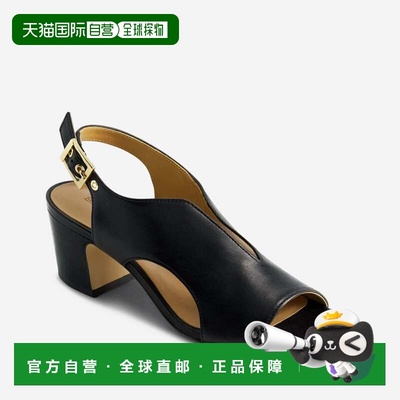自营Bernardo Bedford Sandals Women's Black Leather Square To