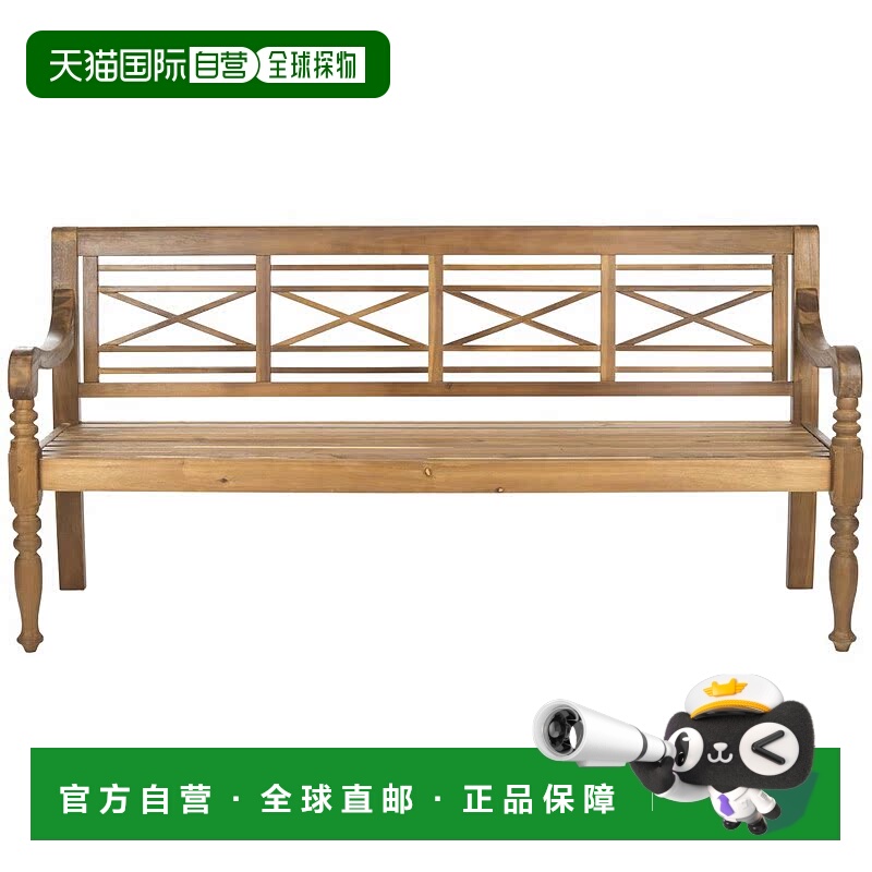 自营 safavieh卡鲁长凳 - 天然 美国奥莱直发户外