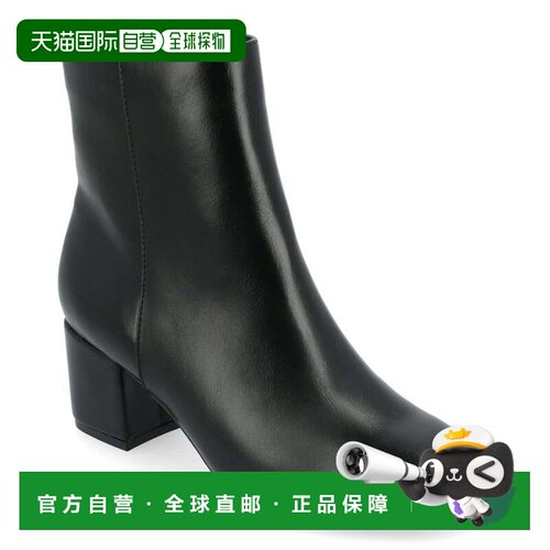 自营Journee Collection Adria Tru短靴女式黑色皮革圆头ZAP2165-