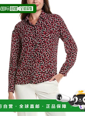 自营 T Tahari Button-Down Blouse - red 美国奥莱直发