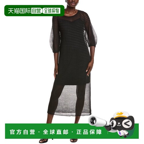 自营Lafayette 148 New York Crepe Sheer Pleat Silk-Blend Dres