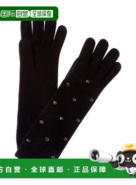 自营Portolano Scattered Stones Cashmere Gloves - black 美国