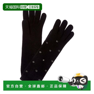 自营Portolano Scattered Stones Cashmere Gloves - black 美国