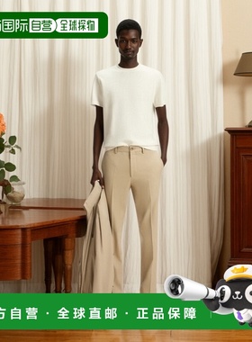 自营 bossRegular-fit sweater in cotton and silk - white 美国