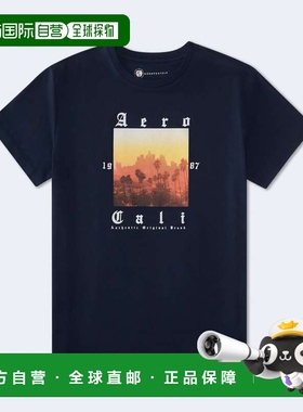 自营Aeropostale Cali 1987 Graphic Tee - navy 402 美国奥莱直