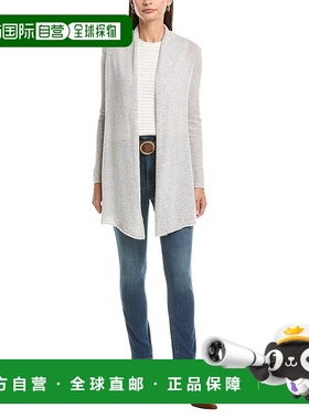 自营InCashmere Flyaway Cashmere Cardigan - gray 美国奥莱直发