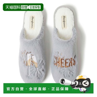 自营Dearfoams Women's Bridal Celebration Fuzzy Scuff House S
