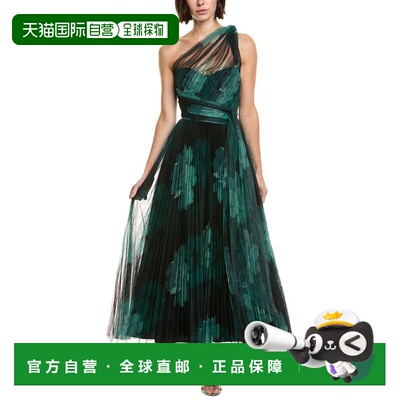 自营Hutch Philippa Pleated Mesh Gown - green 美国奥莱直发