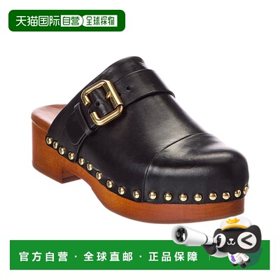 自营Chloe Jeannette Leather Clog - black 美国奥莱直发女鞋