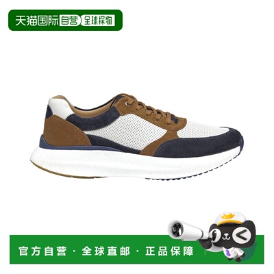 自营Johnston & Murphy Briley Leather Sneaker - blue 美国奥莱