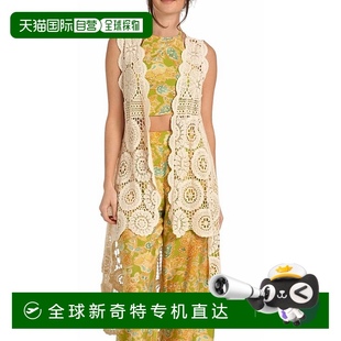 直发 自营en creme奶油色钩针高低背心 奶油色 美国奥莱