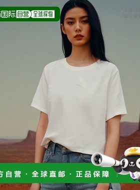 自营 opening ceremony粉笔白色棉质空白 OC 短款 T 恤 - 图案 美