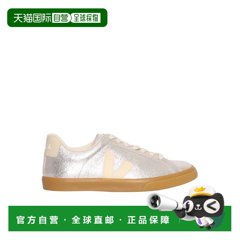 自营vejaEsplar银色绒面革低帮运动鞋-银色 美国奥莱直发