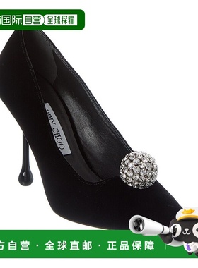 自营 Jimmy Choo Orb 95丝绒泵-黑色 美国奥莱直发新款高跟鞋