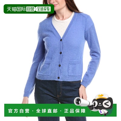 自营Lafayette 148 New York V-Neck Cardigan - blue 美国奥莱直