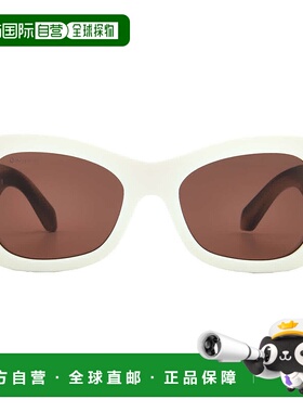 自营Off-White Pablo Brown Oval Unisex Sunglasses OERI040 026