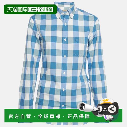自营Burberry Brit Blue Checks Cotton Long Sleeve Shirt - blu
