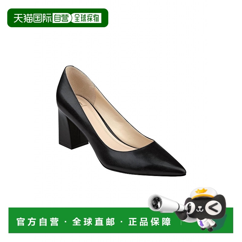 自营 marc fisher女式Zala皮革高跟鞋，黑色 美国奥莱直发